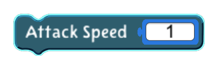 Attack Speed code block in the MagiCats editor