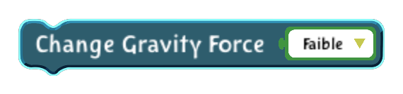 Change Gravity Force code block in the MagiCats editor