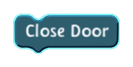 Close Door code block in the MagiCats editor
