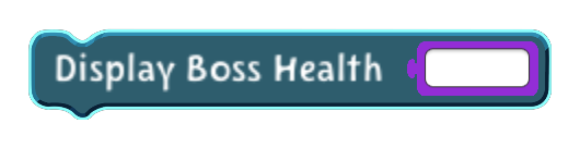 Display Boss Health code block in the MagiCats editor