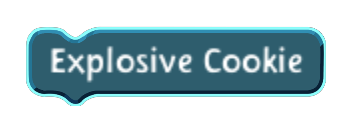 Explosive Cookie code block in the MagiCats editor