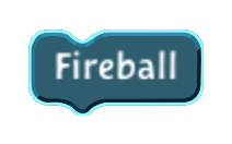 Fireball code block in the MagiCats editor