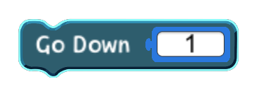Go Down code block in the MagiCats editor