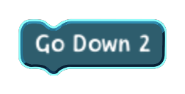 Go Down 2 code block in the MagiCats editor