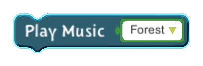 Play Music code block in the MagiCats editor
