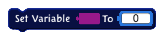 Set Variable code block in the MagiCats editor