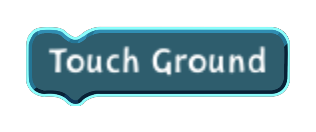Touch Ground code block in the MagiCats editor