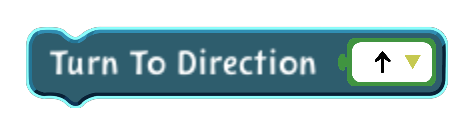 Turn To Direction code block in the MagiCats editor