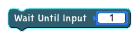 Wait Until Input code block in the MagiCats editor